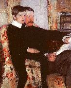 Mary Cassatt Alexander J Cassatt and his son Robert Kelso USA oil painting artist